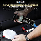Nexgen Car Leather Cleaner and Conditioner Set - Quick Spray Car Seat Conditioner and Leather Restorer - Gentle Liquid Formul