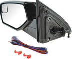 TRQ 2 Piece Driver and Passenger Side Mirror Assembly Set Electric Adjustment Heated Black Upgrade Compatible with 2015-2020 