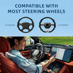 Suede Steering Wheel Cover with Anti-Slip Lining and Segmented Design 2pcs Universal Steering Wheel Protector for Men and Wom