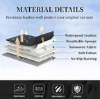 Coverado Front Seat Covers, Car Seat Covers Front Seats, Leather Seat Cover for Cars, Waterproof Seat Covers, Car Seat Protec