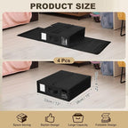 uxcell 4 Pack Bed Sheet Organizers and Storage with Handle, Foldable Bedding Duvet Cover Set Organizer Storage Closet and Und