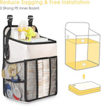 Maliton Hanging Diaper Organizer - Caddy for Changing Table, Crib, Pack n' Play - Stacker Holds 52+ Diapers - Nursery Organiz