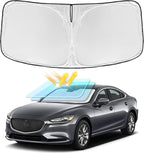 for Mazda 6 2014-2021 Windshield Sun Shade - 4 Layers Car Sunshades for Front Windows Shade Cover Custom Fit Sun Shade Mazda 6 240T Retractable Shade Blocks UV Rays Car Accessories