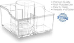 BINO 'The Heiress' 6 Compartment Jewelry and Makeup Organizer, Clear and Transparent Cosmetic Beauty Vanity Holder Storage