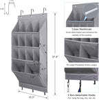FENTEC 2 Pack Over the Door Shoe Organizer, Hanging Shoe Organizer Rack,24 Large Pockets and 4 Larger Storage Various Compart
