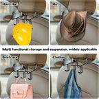 2 Pcs Hard Hat Holder for Truck, Car Holder Organizer with 5 Hooks Car Seat Back Organizers for Caps Jacket Tool Bag Safety Helmet Hard hat Accessories for Men and Women