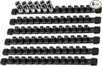 AMM 6-Piece Socket Organizer, 1/2 inch Drive ABS Tools Socket Holder,Heavy Duty Socket Racks, Premium Quality Socket Clip Rai