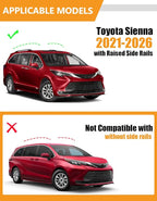 KINGGERI 300Lbs Lockable Roof Rack Cross Bars Compatible with Toyota Sienna 2021 2022 2023 2024 2025 2026, Anti-Theft Aluminum Roof Rails Crossbars Rooftop Cargo Basket Carrier Bag Luggage Rails