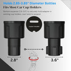 Swigzy Car Cup Holder Expander Adapter for Large Water Bottles - [Patented & Upgraded] - Holds: Hydro-Flask, Yeti, Nalgene, O
