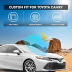 for Toyota Camry 2007-2011 Windshield Sun Shade - 4 Layers Car Sunshades for Front Windows Shade Cover Custom Fit Camry Sun Visor 250T Retractable Shade Blocks UV Rays Car Accessories