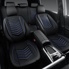 CAR PASS 3D Foam Faux Leather Car Seat Covers Full Set, Waterproof Leather Seat Cover for Cars, Luxury Universal Fit for SUV 