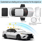 3PCS Car Window Shades Front Windshield Sun Shade Foldable Window Shade Custom Fit for Toyota Camry 2018-2024 Accessories Car Shades for Front Windows Anti-UV Rays Block Heat
