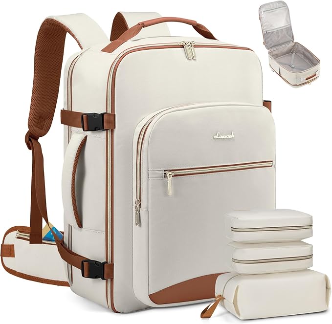 LOVEVOOK Travel Backpack for Women with Waist Strap,40L Cute Carry on Backpack Travels Essentials Personal Item Backpack for 