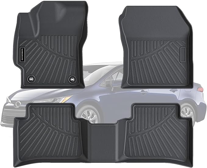 TPE Floor Mats for 2020-2026 Toyota Corolla Sedan (Include Hybrid) All Weather Car Floor Liners Fit Toyota Corolla Accessories Black
