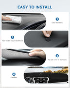 FIILINES Dash Cover Fit for Ford Fusion 2013-2020 Dashboard Cover Fusion Accessories Dash Mat Sunshade Nonslip Mesh Protector