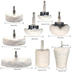 8 pcs Buffing Wheel for Drill,Buffing Pad Polishing Wheel Kits,Wheel Shaped Polishing Tool for Metal Aluminum,Stainless Steel,Chrome,Jewelry,Wood,Plastic,Ceramic,Glass,etc