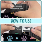 Car Garbage Bag Colorful Paw Prints and Diamond Drawstring Car Trash Bag Hanging for Back Seat with Adjustable Buckle Canvas Vehicle Trash Can Easy-to-Install