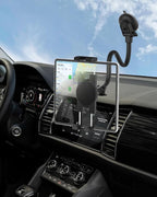 woleyi Tablet Holder for Car Dashboard Windshield [Gooseneck Long Arm] Suction Cup iPad Holder for Car, Car Tablet Mount Compatible with iPad Pro Air Mini, Galaxy Tab, Z Fold, iPhone, 4.7-11" Devices