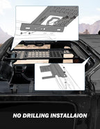 JOYTUTUS Overhead Molle Panel Compatible with Wrangler JK 2007-2018 (Only for Hard Top), Wrangler Cargo Roof Rack Storage, No Drilling