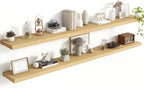 72 Inch Floating Shelves, 8 Inch Deep Floating Shelves for Wall, Hanging Shelf with Invisible Brackets, Deep Shelves for Bath