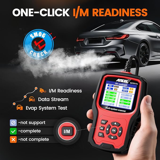 ANCEL BM700 PRO Fit for BMW Scanner - Battery Registration Tool, Code Reader for BMW/Mini/RR, Advanced OBD2 Scanner Auto V-I-N,
