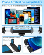 Car Tablet Holder CD Slot, [Height Adjustable Arm] Car CD Player Tablet Mount, Universal Car CD Clamp for iPad Pro Air Mini, Galaxy Tabs/Z Fold/Z Flip, iPhone, More 4-12.9" Device