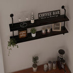 Floating Bookshelf Shelves Industrial Pipe Shelving Pipe Shelf Rustic Black Wall Shelves 36 Inch Farmhouse for Wall Mounted