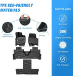 Nilight TPE Floor Mats for Ford Expedition Max Lincoln Navigator L 7 Seats 2025 2026 All Weather Custom Fit Heavy Duty Floor Liners