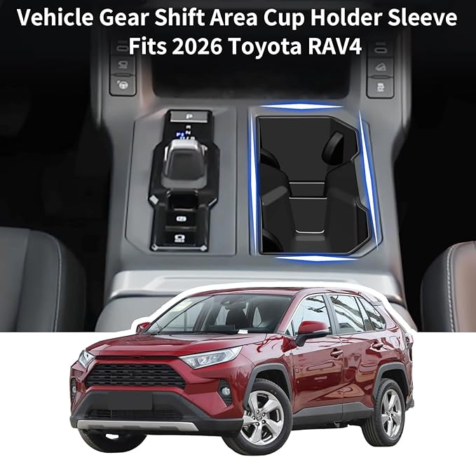 Cup Holder Inserts for RAV4 2026 Accessories Non‑Slip Silicone Center Console Cup Holder Liner Anti‑Spill & Anti‑Scratch Inte