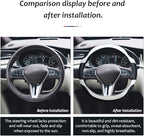 Car Steering Wheel Cover with Durable PU Leather, Universal 17 inch Fit for Car Truck SUV, Breathable Anti Slip Auto Steering Wheel Covers for Men and Women