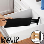 SpaceAid Bamboo Dresser Drawer Dividers 6 Pack, 4.65“ High Adjustable 17“-22” Drawer Organizers, Expandable Organization for 
