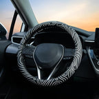 Topography Steering Wheel Cover Auto Leather Steering Wheel Protector, Anti-Slip, Breathable, Absorbing Sweat, Universal Topography Car Accessories 14.5–15 inch,Fit for Most Car, Trucks, SUV