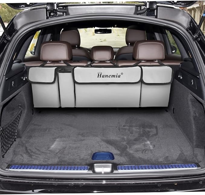 Car Trunk Organizer and Storage, Backseat Hanging Organizer for SUV, Truck, MPV, Waterproof, Collapsible Cargo Storage Bag