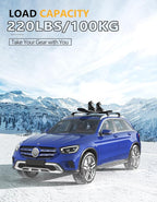 Tuyoung 220lb Lockable Roof Rack Cross Bars Compatible with Mercedes Benz GLC 2016-2022 with Flush Side Rails, Heavy Duty Aluminum Crossbar Cargo Bars Canoe Kayak Snowboard Rooftop Carrier Luggage