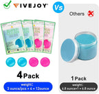 FiveJoy Car Cleaning Gels, 4-Pack Universal Auto Detailing Tools Car Interior Cleaner Putty, Dust Cleaning Mud for PC Tablet 