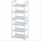 Stackable Shoe Rack, 6 Tier Metal Shoe Storage for 12-15 Pairs, Vertical Shoe Shelf for Small Space Front Door Entrance Close