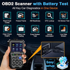 AMTIFO OBD2 Scanner with Battery Tester - Check Engine Light & Emissions Readiness, Plug & Play, Battery Health,