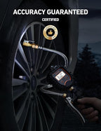 AstroAI Digital Tire Pressure Gauge, Heavy Duty Tire Inflator Gauge 250PSI Air Chuck Compressor Accessories with Stainless Braided Hose, Rotatable Dial&Quick Connect Coupler for Truck/RV/SUV