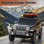 Premium Car Roof Bag, 20 Cubic Heavy Duty Cargo Carrier Bag for All Cars with/Without Rack, Waterproof Car Roof Cargo Carrier with Anti-Slip Mat, 6 Door Hooks, Luggage Lock