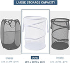 Seiritex Mesh Popup Laundry Hamper 115L Collapsible Laundry Basket Extra Large Capacity Foldable Clothing Storage Basket with