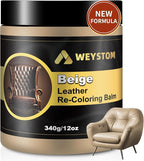 Leather Recoloring Balm, 12oz Large Size Leather Dye, Color Restorer, Scratch Repair, Furniture & Couch Restorer Kit, Repair 