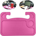 Steering Wheel Tray,Car Desk for Writing,Laptop,Tablet,iPad or Notebook with Pen Slot,Food Eating Table Trays,Fit Most Vehicle Steering Wheels(Pink)