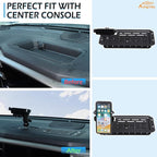 Aunginsy Center Console Dash Storage Organizer Tray Compatible with Toyota Tundra/Sequoia 2022-2026 Accessories, Dashboard Multi-Functional Phone Holder Storage Box Insert with Mobile Phone Mount