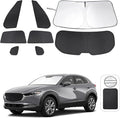 TINGLU Window Shades for Mazda CX-30 2019-2025 2026 Accessories Car Side Full Windows Rear Triangular Windshield Sun Shade Sun UV Rays & Privacy Protection for Camping,Napping,and Relaxing 8PCS