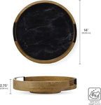 Gourmet Basics by Mikasa Lazy Susan Serving Tray, Black Marble, 14-Inch