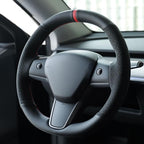 MEWANT Hand Stitched Steering Wheel Cover for Tesla Model 3 2017-2023 / Model Y 2020-2023 for Tesla Model 3/Y Accessories
