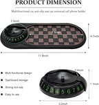 Multifunction Car Anti-Slip Mat, Anti Skid Dashboard Pad Rotatable Phone Holder w/Temporary Parking Number, Universal Auto Ce