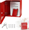 System Record Documents Enclosure, 13.8 X 13.8 Inch Fire Box for Documents, System File Cabinet Locking Document Storage for 