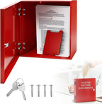 System Record Documents Enclosure, 13.8 X 13.8 Inch Fire Box for Documents, System File Cabinet Locking Document Storage for 