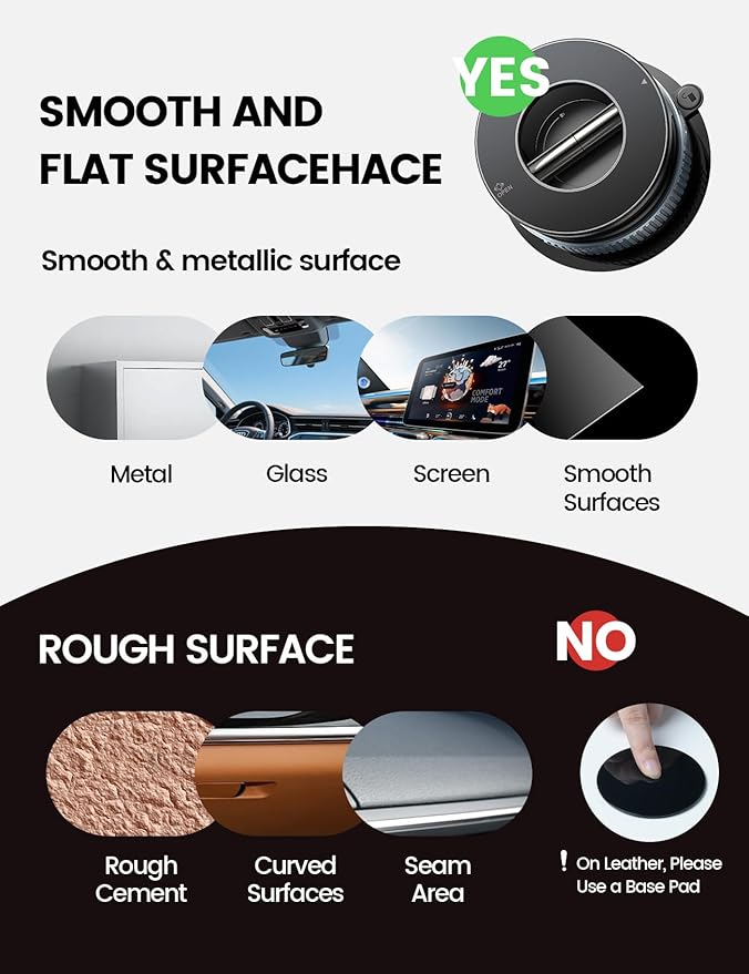 Lamicall Car Phone Holder - [70 LBS Strongest Suction] for Magsafe Car Mount, 360° Adjustable Suction Cup Phone Mount Dashboard Windshield Vacuum Magnetic Phone Holder for Car fit iPhone 17/16Pro Max